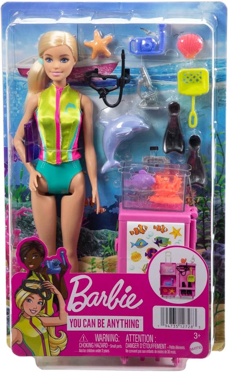 Barbie Marine Biologist Doll And Playset