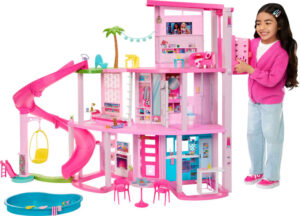 Barbie Dreamhouse, 75+ Pieces, Pool Party Doll House With 3 Story Slide