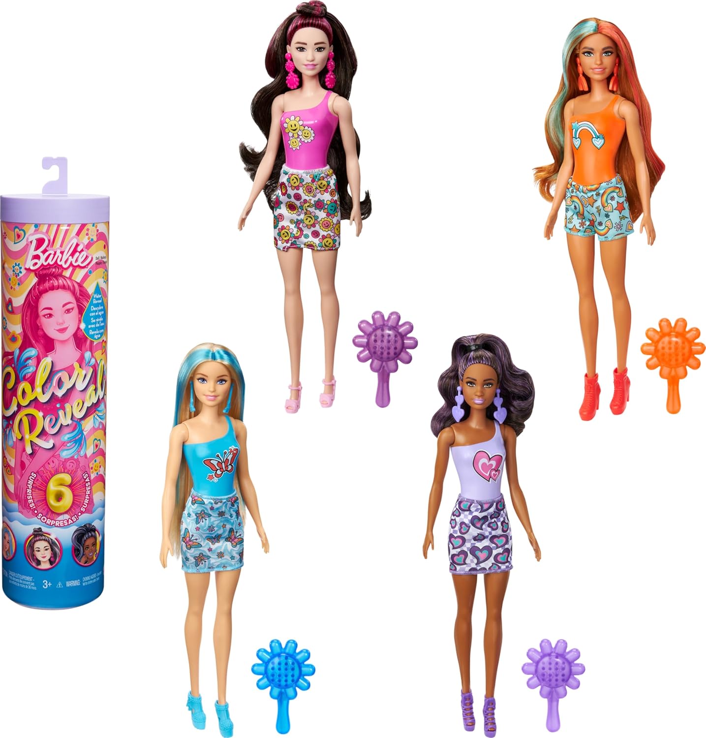 Barbie Color Reveal Doll & Accessories With 6 Unboxing Surprises