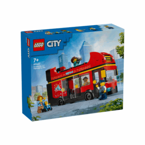 City Red Double-Decker Sightseeing Bus