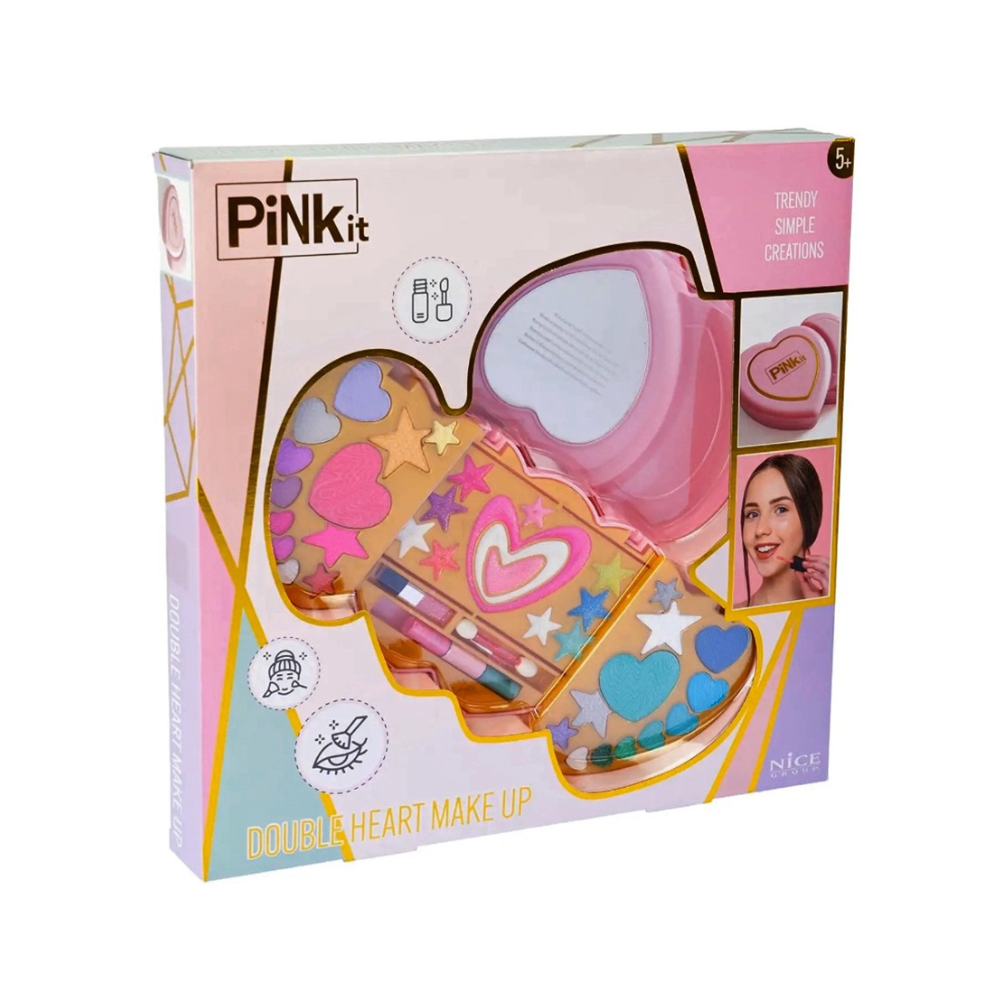 Pink It Double Heart Makeup