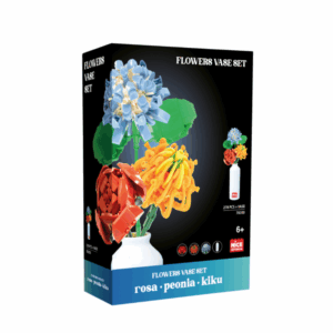 Set Of 3 Flowers In Vase