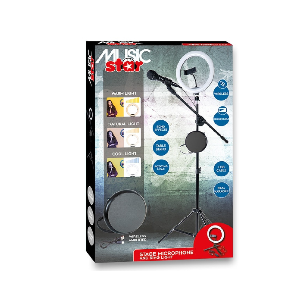 Ring Light With Tripod Microphone & Amplifier