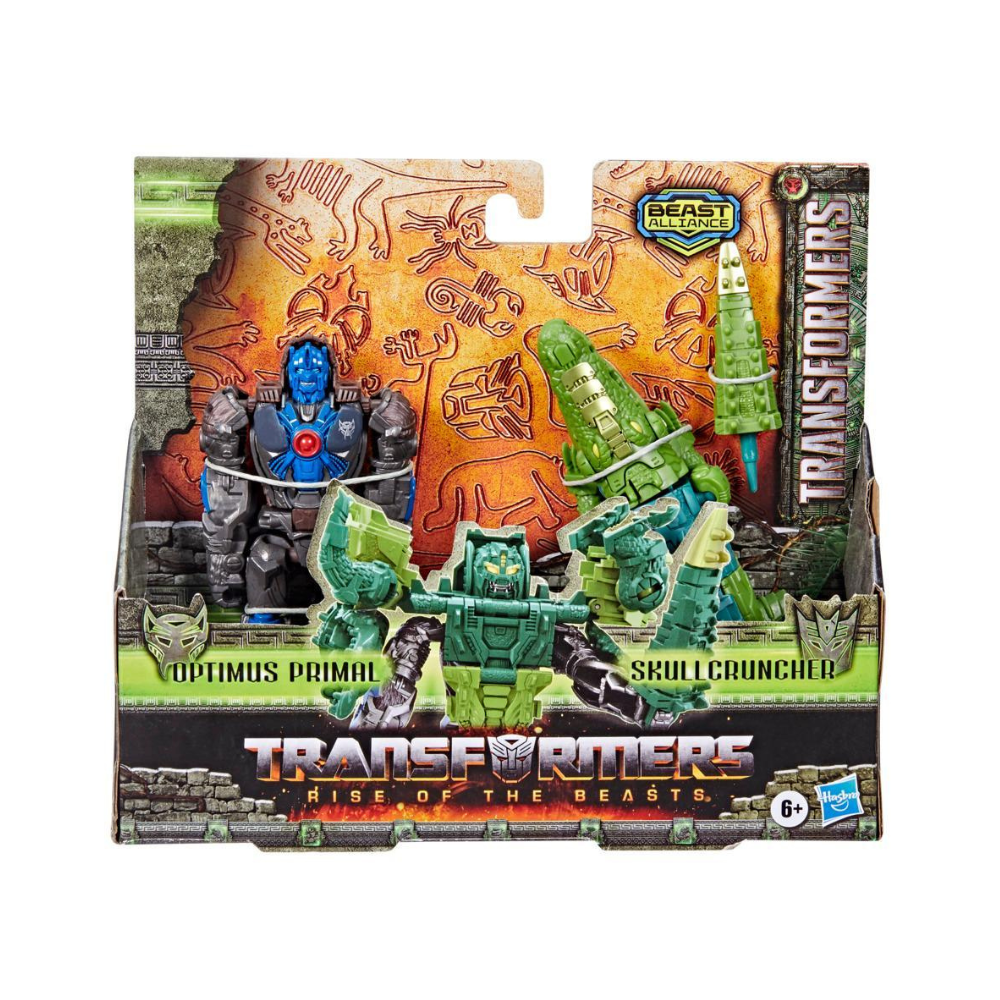 Transformers Rise Of The Beasts - Beast Combiner Action Figures - Optimus Primal & Skullcruncher