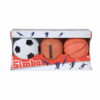 Set Of 3 Balls Basketball, Rugby, And Football