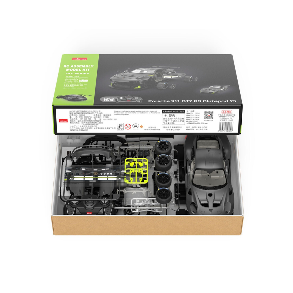 Porsche 911 Gt2 Rs Clubsport 25 1:18 Grey 2,4 Ghz Construction Kit