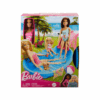 Barbie Doll And Pool Playset, Blonde With Pool, Slide, Towel And Drink Accessories
