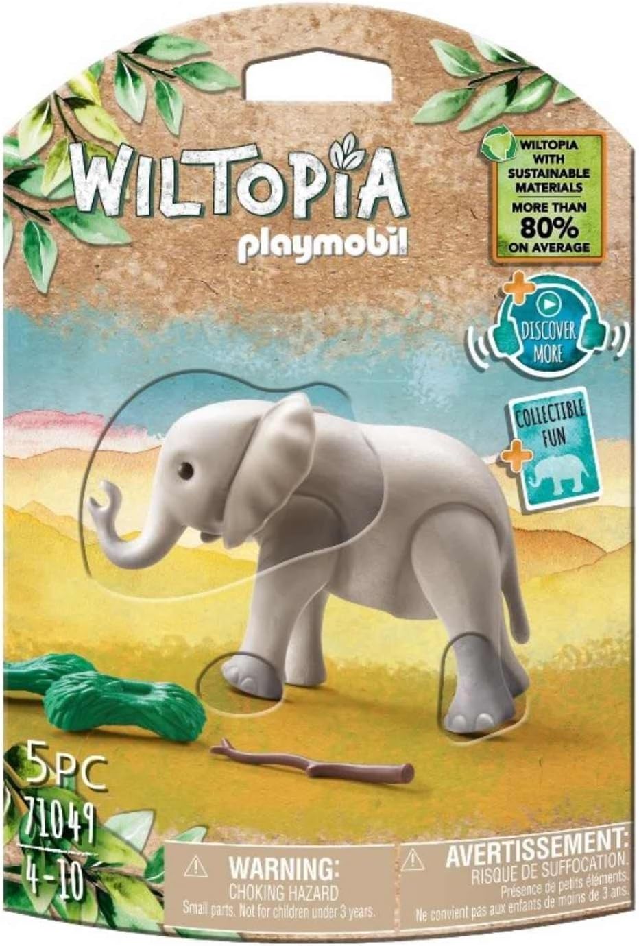 Wiltopia Young Elephant Animal Figure