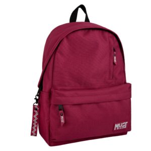 Backpack Monochrome Classic Burgundy With Gray