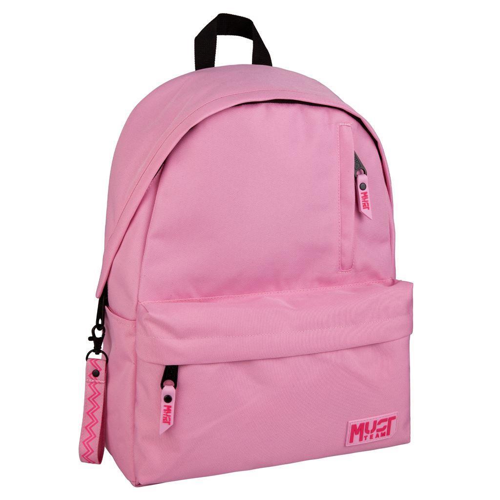 Backpack Monochrome Classic Light Pink With Hot Pink