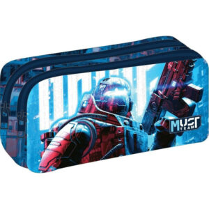 Pencil Case 2 Zippers Robot