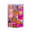Barbie Newborn Pups Blonde Doll And Playset