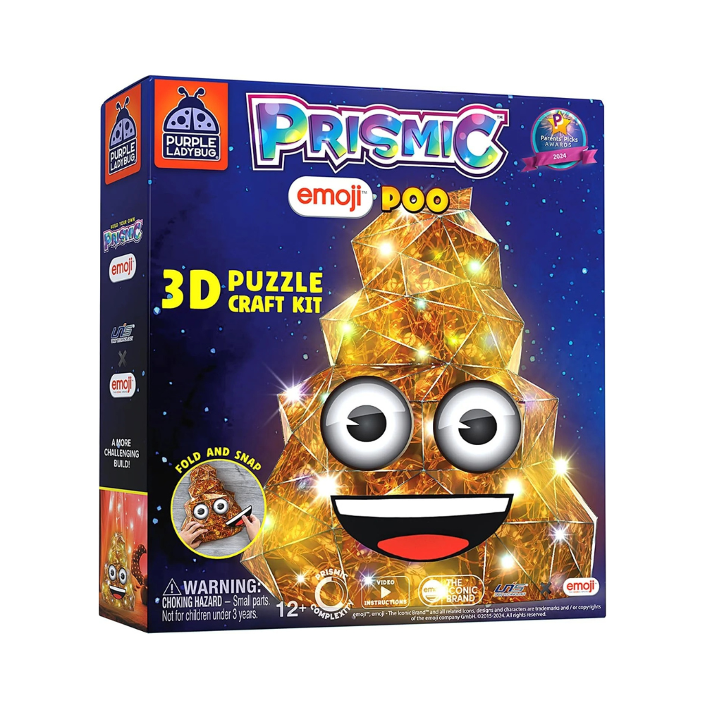 Emoji Poo Prismic 3D Puzzle Craft Kit - Diy Light Up