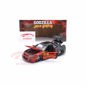 Godzilla Nissan Skyline Gt R R34 1:24 Scale Jada