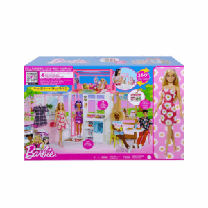 Barbie Dollhouse With Doll And Puppy 