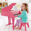 30-Key Happy Wooden Grand Musical Piano Pink - Image 3